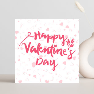 Cartes Pour Fêtes Annuelles Heureuse Sainte-Valentin de coeur rose