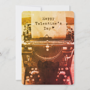 Cartes Pour Fêtes Annuelles Heureuse Sainte-Valentin de dactylographie de chat
