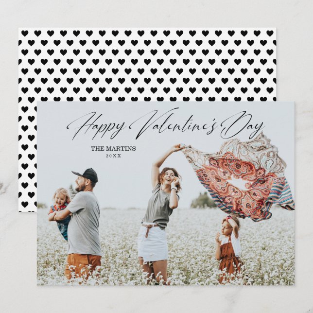 Cartes Pour Fêtes Annuelles Heureuse Sainte-Valentin de lunettes photo (Devant / Derrière)