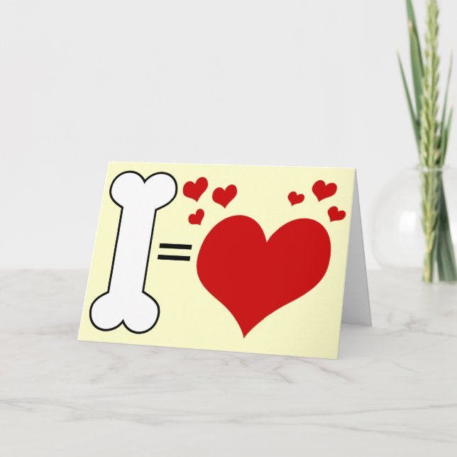 Cartes Pour Fêtes Annuelles Heureuse Sainte-Valentin De Ton Chien ! (Devant)