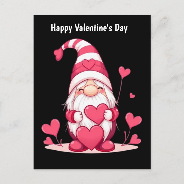 Cartes Pour Fêtes Annuelles Heureuse Sainte-Valentin Gnome (Devant)