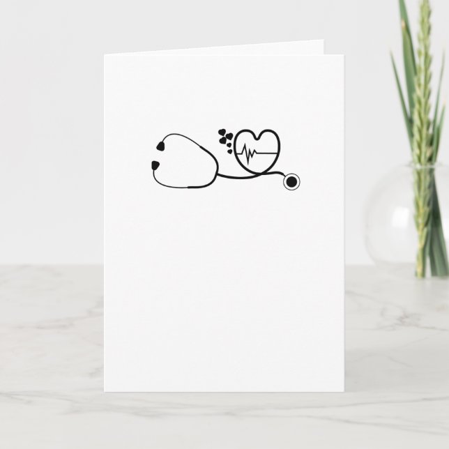 Cartes Pour Fêtes Annuelles Heureuse Sainte-Valentin Heart Beats Nurse Cadeau (Devant)