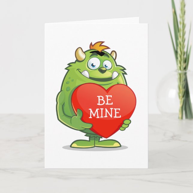 Cartes Pour Fêtes Annuelles HEUREUSE SAINTE-VALENTIN | I Love You Monster (Devant)