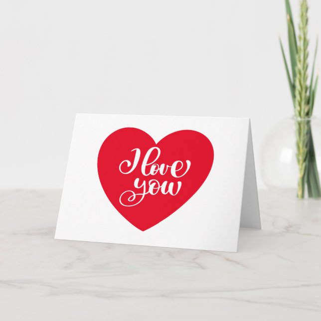 Cartes Pour Fêtes Annuelles HEUREUSE SAINTE-VALENTIN Je t'aime (Devant)