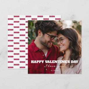 Cartes Pour Fêtes Annuelles Heureuse Sainte-Valentin Je t'aime XOXO Photo mode