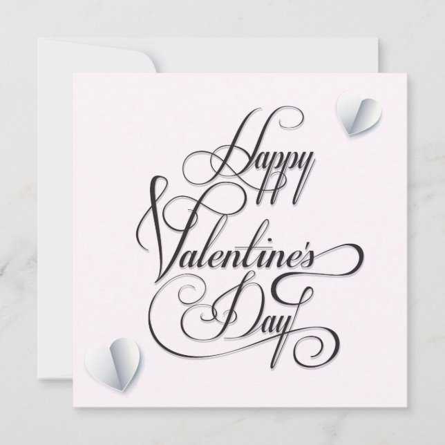 Cartes Pour Fêtes Annuelles Heureuse Sainte-Valentin Jolie salutation élégante (Devant)