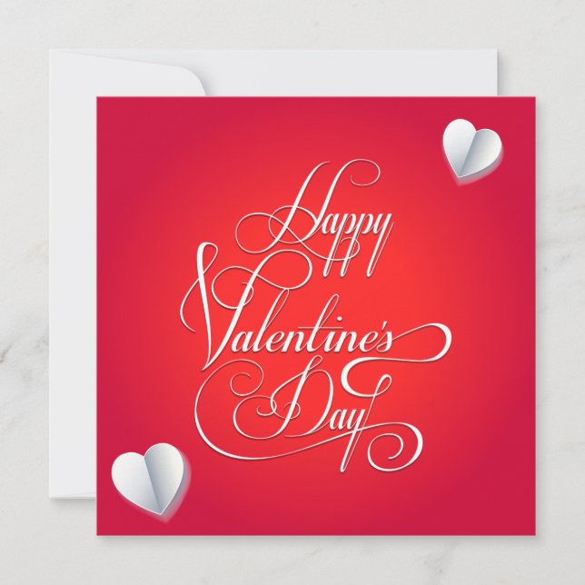 Cartes Pour Fêtes Annuelles Heureuse Sainte-Valentin Jolie salutation élégante (Devant)