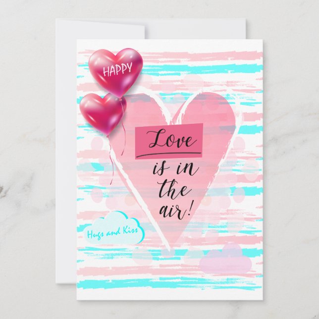 Cartes Pour Fêtes Annuelles Heureuse Sainte-Valentin Jolie salutation élégante (Devant)
