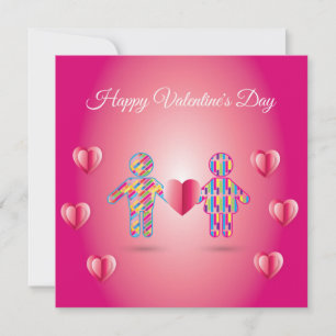 Cartes Pour Fêtes Annuelles Heureuse Sainte-Valentin Jolie salutation élégante