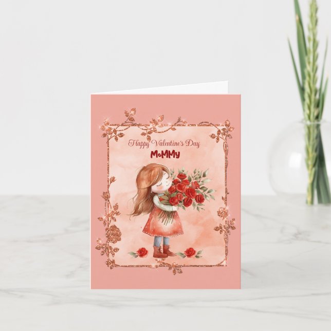Cartes Pour Fêtes Annuelles Heureuse Sainte-Valentin maman (Devant)