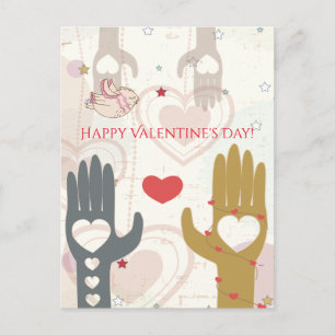 Cartes Pour Fêtes Annuelles Heureuse Sainte-Valentin mignon Oiseau aide les ma