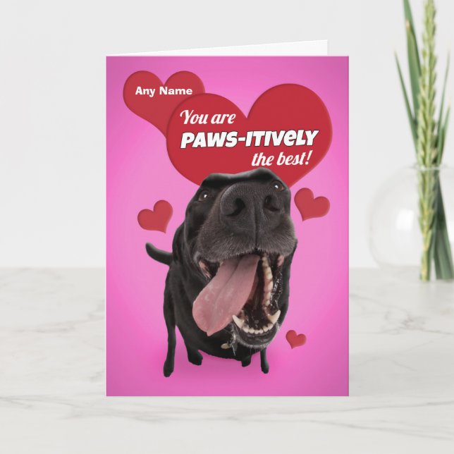 Cartes Pour Fêtes Annuelles Heureuse Sainte-Valentin Nom personnalisé Funny Ch (Devant)