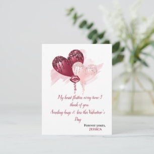 Cartes Pour Fêtes Annuelles Heureuse Sainte-Valentin Parties scintillant Rouge