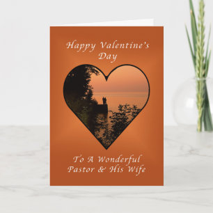 Cartes Pour Fêtes Annuelles Heureuse Sainte-Valentin, pasteur et épouse, coeur