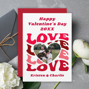 Cartes Pour Fêtes Annuelles Heureuse Sainte-Valentin photo Couple personnalisé