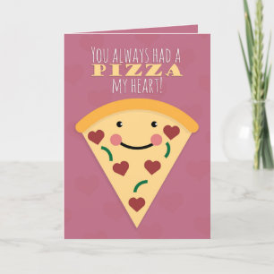 Cartes Pour Fêtes Annuelles Heureuse Sainte-Valentin Pizza Slice Humour
