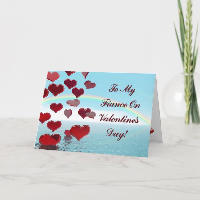 Cartes Pour Fêtes Annuelles Heureuse Sainte-Valentin pour le fiancé (Devant)