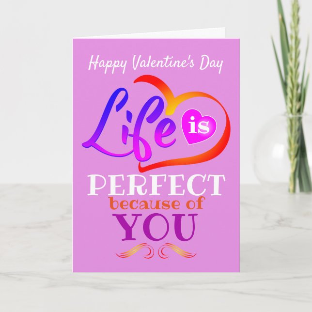 Cartes Pour Fêtes Annuelles Heureuse Sainte-Valentin rose (ou votre texte) (Devant)
