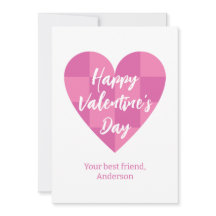 Heureuse Sainte-Valentin rose plat