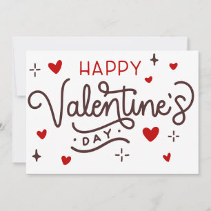 Cartes Pour Fêtes Annuelles Heureuse Sainte-Valentin rouge