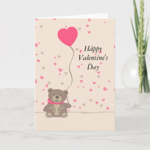Cartes Pour Fêtes Annuelles Heureuse Sainte-Valentin Teddy Bear