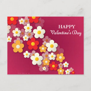 Cartes Pour Fêtes Annuelles Heureuse Sainte-Valentin Valentine florale print