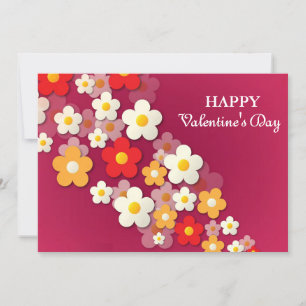 Cartes Pour Fêtes Annuelles Heureuse Sainte-Valentin Valentine florale print
