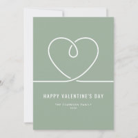 Heureuse Sainte-Valentin vert minimaliste de la ta