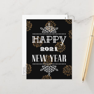 Cartes Pour Fêtes Annuelles HEUREUX 2021 NOUVELLE ANNÉE   Entreprise moderne