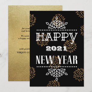 Cartes Pour Fêtes Annuelles HEUREUX 2021 NOUVELLE ANNÉE   Entreprise moderne