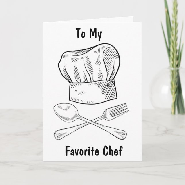 CARTES POUR FÊTES ANNUELLES HEUREUX *ANNIVERSAIRE* À MON *CHEF PRÉFÉRÉ* (Devant)