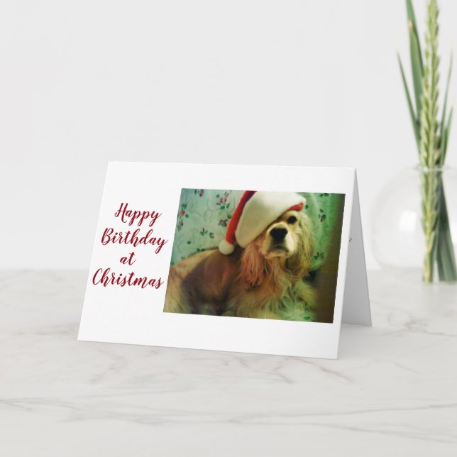 CARTES POUR FÊTES ANNUELLES *****HEUREUX ANNIVERSAIRE À NOËL****** À VOUS (Devant)