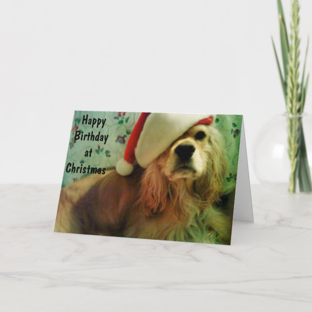 CARTES POUR FÊTES ANNUELLES HEUREUX "ANNIVERSAIRE DE NOËL" POUR VOUS (Devant)