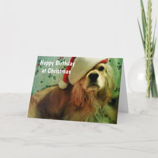 CARTES POUR FÊTES ANNUELLES HEUREUX "ANNIVERSAIRE DE NOËL" POUR VOUS (Devant)