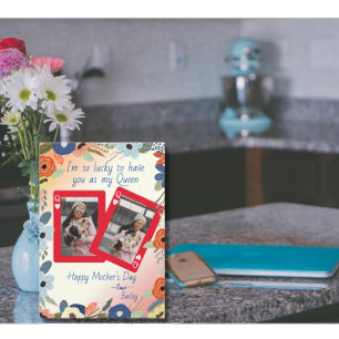 Cartes Pour Fêtes Annuelles Heureux de t'avoir comme ma reine Maman chien Fête