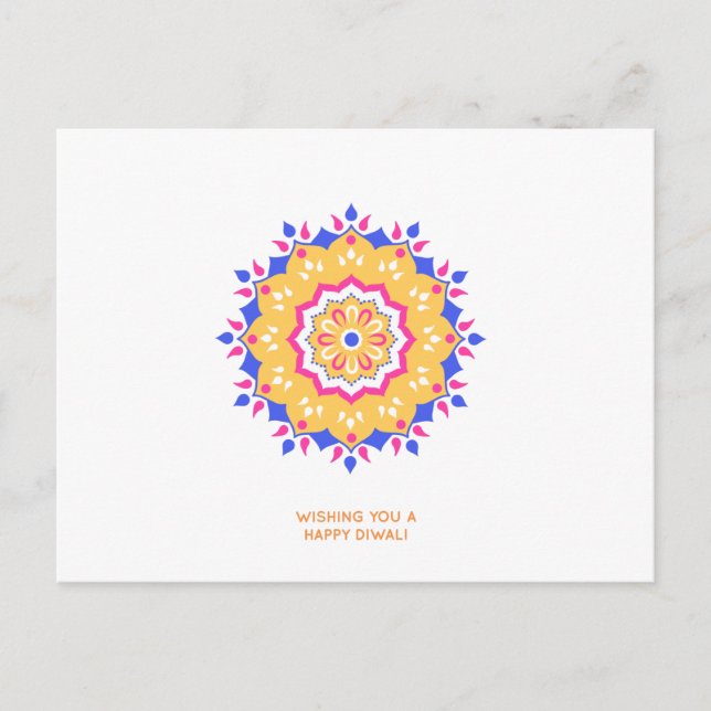 Cartes Pour Fêtes Annuelles Heureux Diwali (Devant)