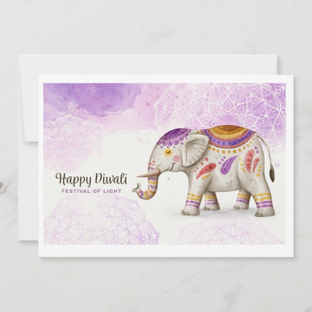 Cartes Pour Fêtes Annuelles Heureux Diwali (Devant)