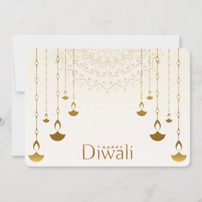 Cartes Pour Fêtes Annuelles Heureux Diwali (Devant)