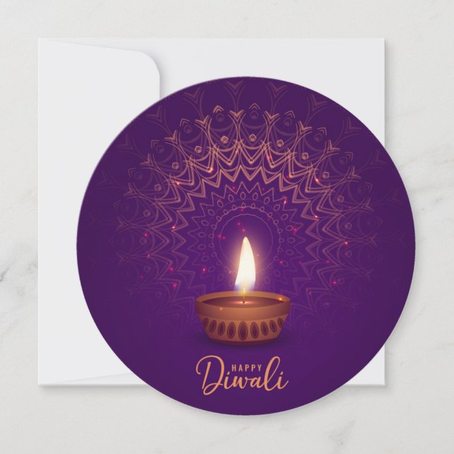 Cartes Pour Fêtes Annuelles Heureux Diwali (Devant)