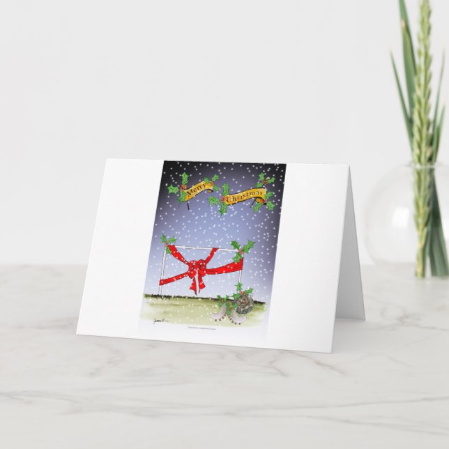 Cartes Pour Fêtes Annuelles heureux fans de football de noël (Devant)