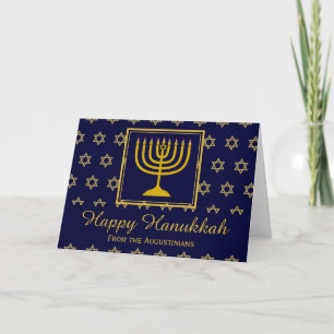 Cartes Pour Fêtes Annuelles HEUREUX HANOUKKA Menorah Star de David Personnalis
