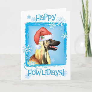 Cartes Pour Fêtes Annuelles Heureux Howliday Afghan Hound Card