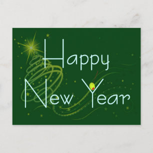 Cartes Pour Fêtes Annuelles HEUREUX OLIVE DE NOUVELLE ANNÉE par SHARON SHARPE
