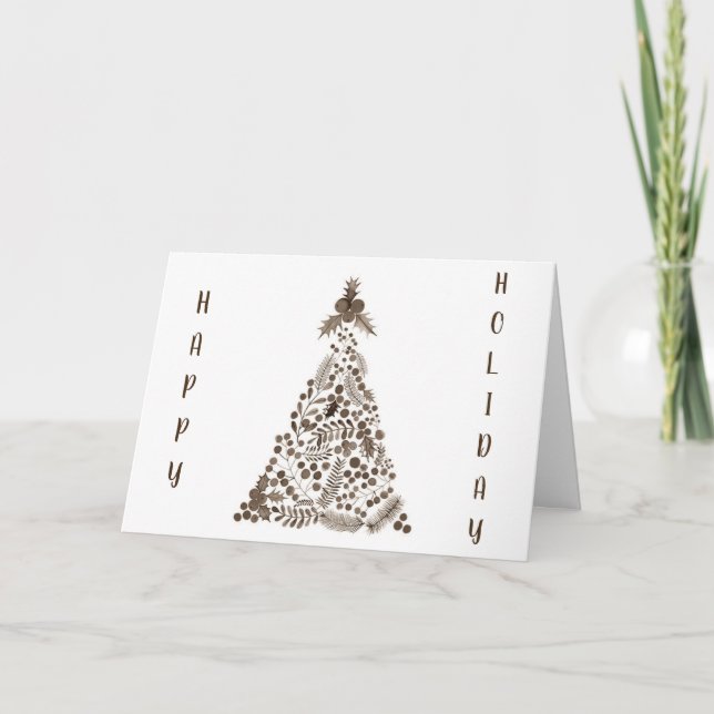 CARTES POUR FÊTES ANNUELLES **HEUREUX VACANCES** NOËL CHERCHANT ET LUMINEUX (Devant)