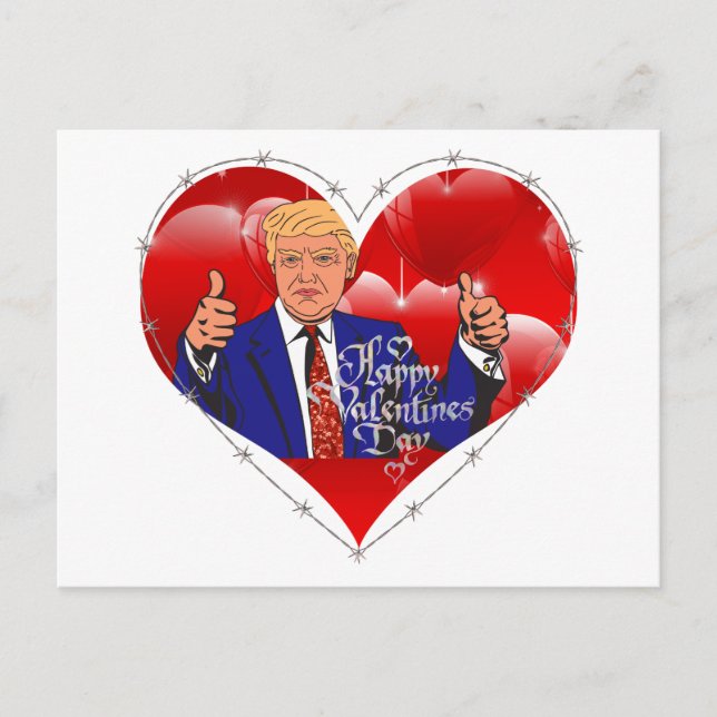 Cartes Pour Fêtes Annuelles heureux valentines day donald trump (Devant)