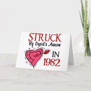 Cartes Pour Fêtes Annuelles Heurté par la flèche du cupidon en 1982