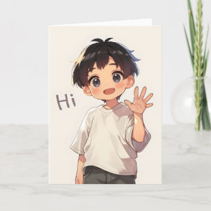 Cartes Pour Fêtes Annuelles Hi Chibi Boy Anime