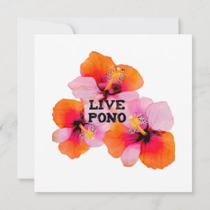 Cartes Pour Fêtes Annuelles Hibiscus Floral Tropical Artistique Hawaï en Vie