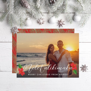 Cartes Pour Fêtes Annuelles Hibiscus tropical hawaïen photo de Noël
