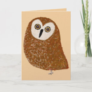 Cartes Pour Fêtes Annuelles Hibou petit-duc moderne mignon